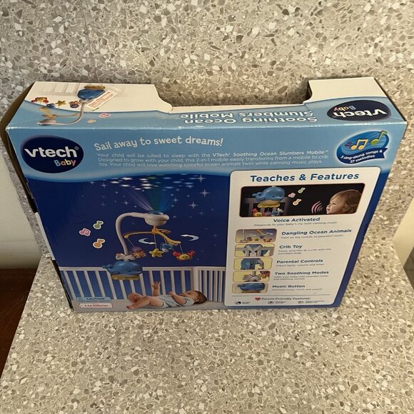 VTECH Baby Soothing Ocean Slumbers Mobile Sound Motion Lights Song OPEN BOX - Picture 6 of 14